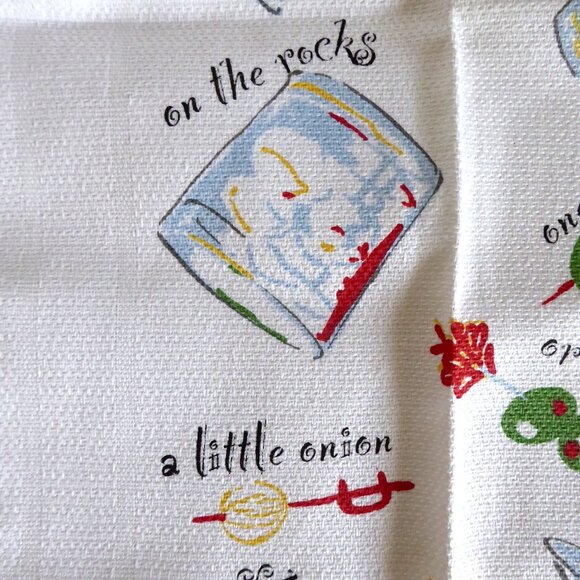 NEW CECIL SAYDAH COCKTAIL BAR TOWEL NAPKIN COASTER MARTINI SHAKER SET (NEW) - Picture 9 of 10